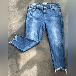 Torrid Distressed Blue Ankle Jeans